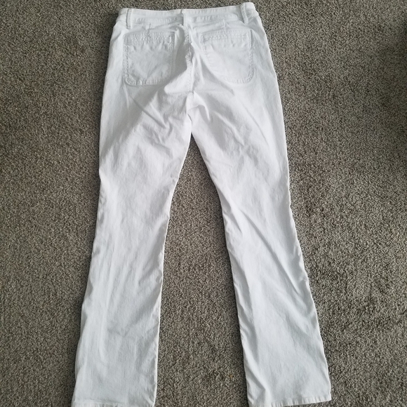 Ann Taylor Loft white curvy boot mid-rise pants - Picture 5 of 8